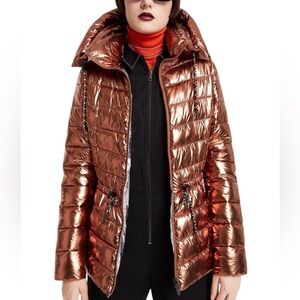 Desigual Shiny Copper Puffer Jacket